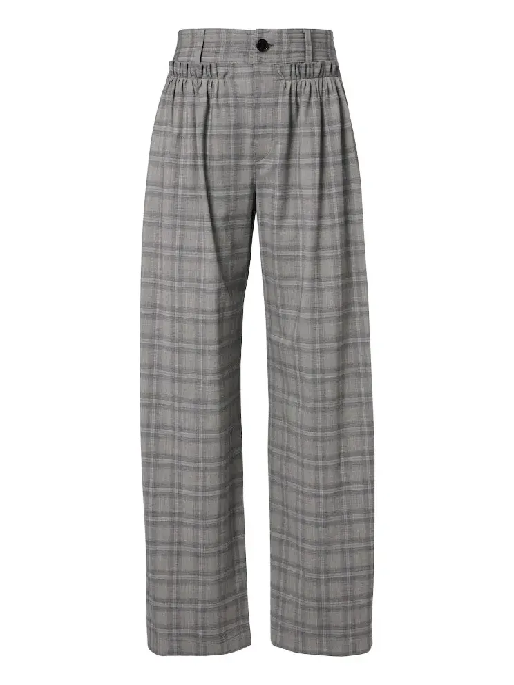 Mayera checked wool-blend wide-leg pants Mayera checked wool-blend wide-leg pants