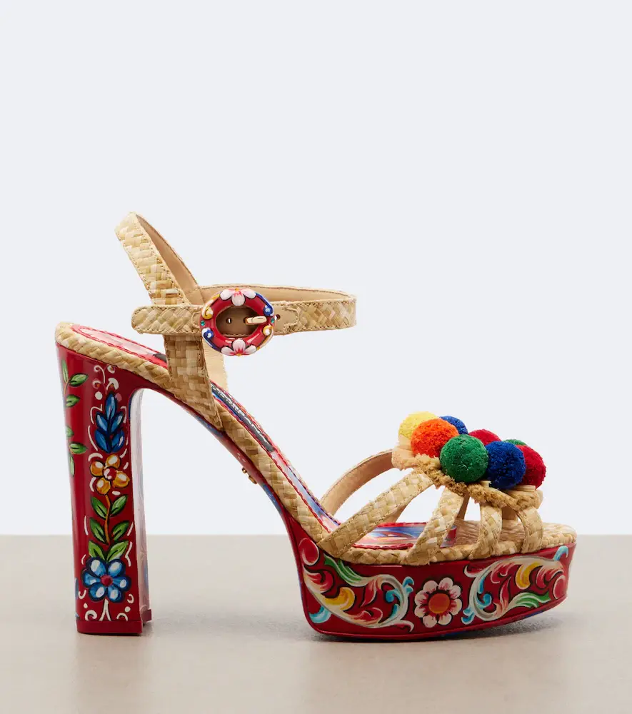 Dolce & Gabbana Printed woven platform sandals | Thumbnail 2 Dolce & Gabbana Printed woven platform sandals | Thumbnail 2