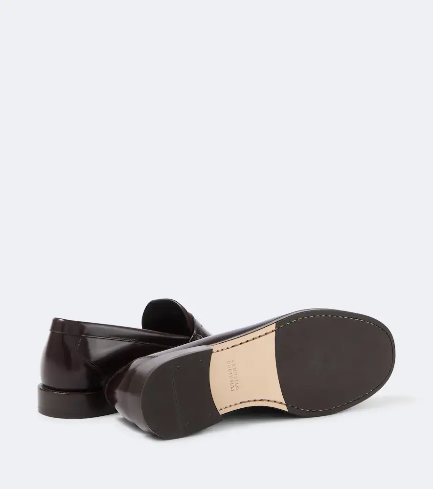 Brunello Cucinelli Leather and suede penny loafers | Thumbnail 3 Brunello Cucinelli Leather and suede penny loafers | Thumbnail 3