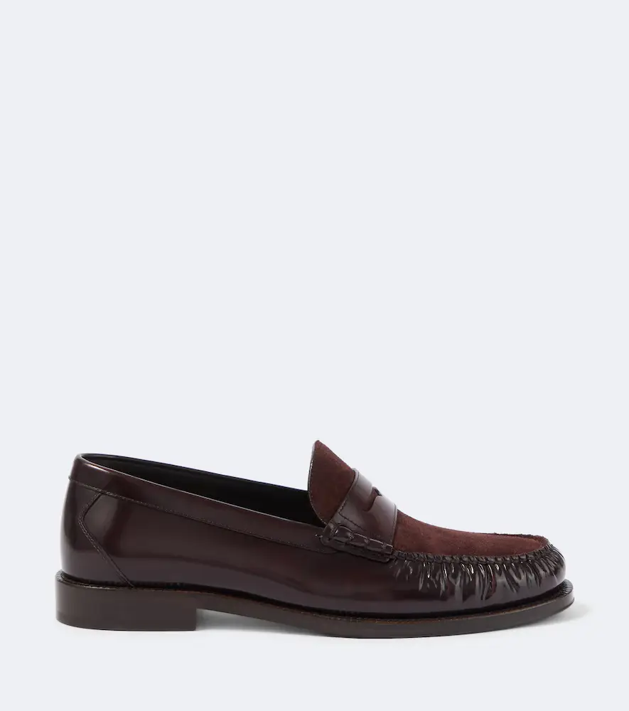Brunello Cucinelli Leather and suede penny loafers | Thumbnail 6 Brunello Cucinelli Leather and suede penny loafers | Thumbnail 6