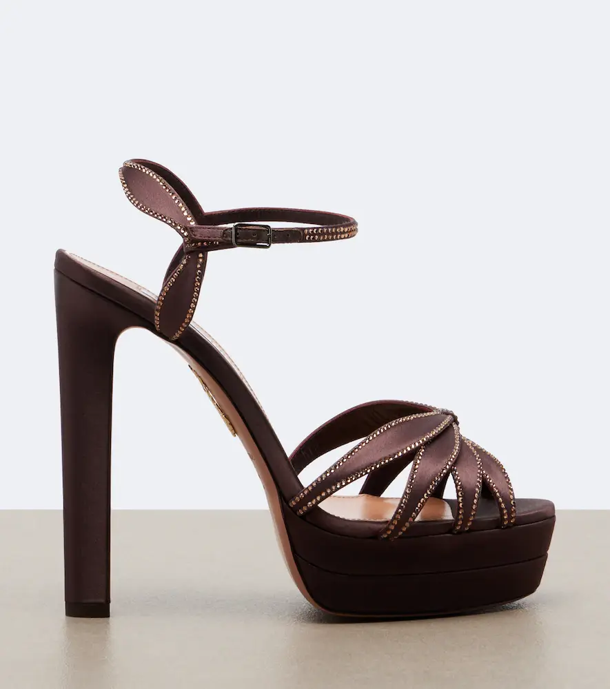 Aquazzura Soulmate Crystal satin platform sandals | Thumbnail 4 Aquazzura Soulmate Crystal satin platform sandals | Thumbnail 4