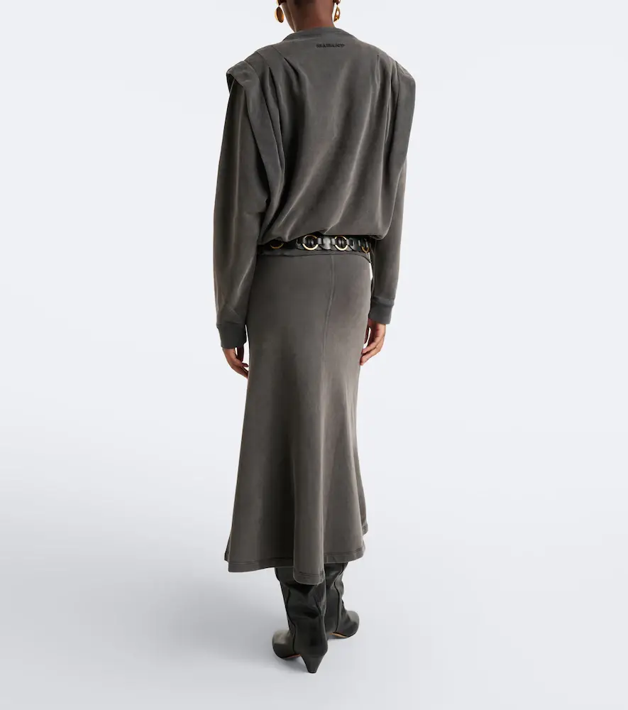 Marant Étoile Solkia cotton jersey midi skirt | Thumbnail 4 Marant Étoile Solkia cotton jersey midi skirt | Thumbnail 4