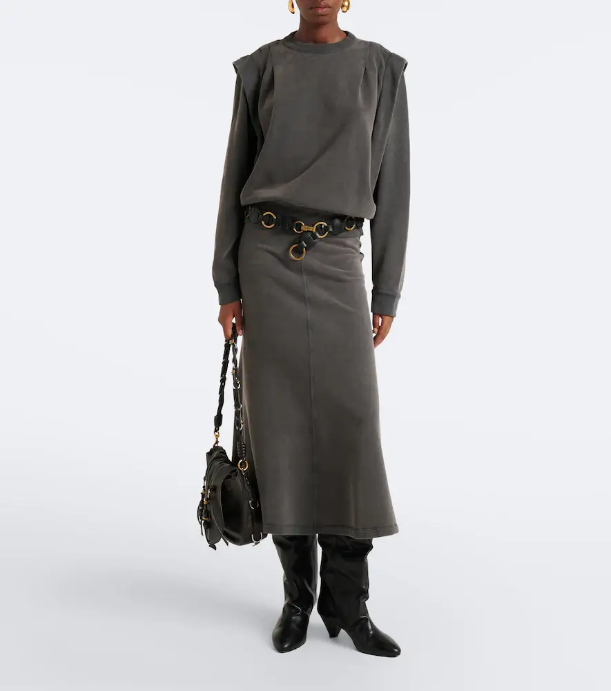 Marant Étoile Solkia cotton jersey midi skirt | Thumbnail 5 Marant Étoile Solkia cotton jersey midi skirt | Thumbnail 5