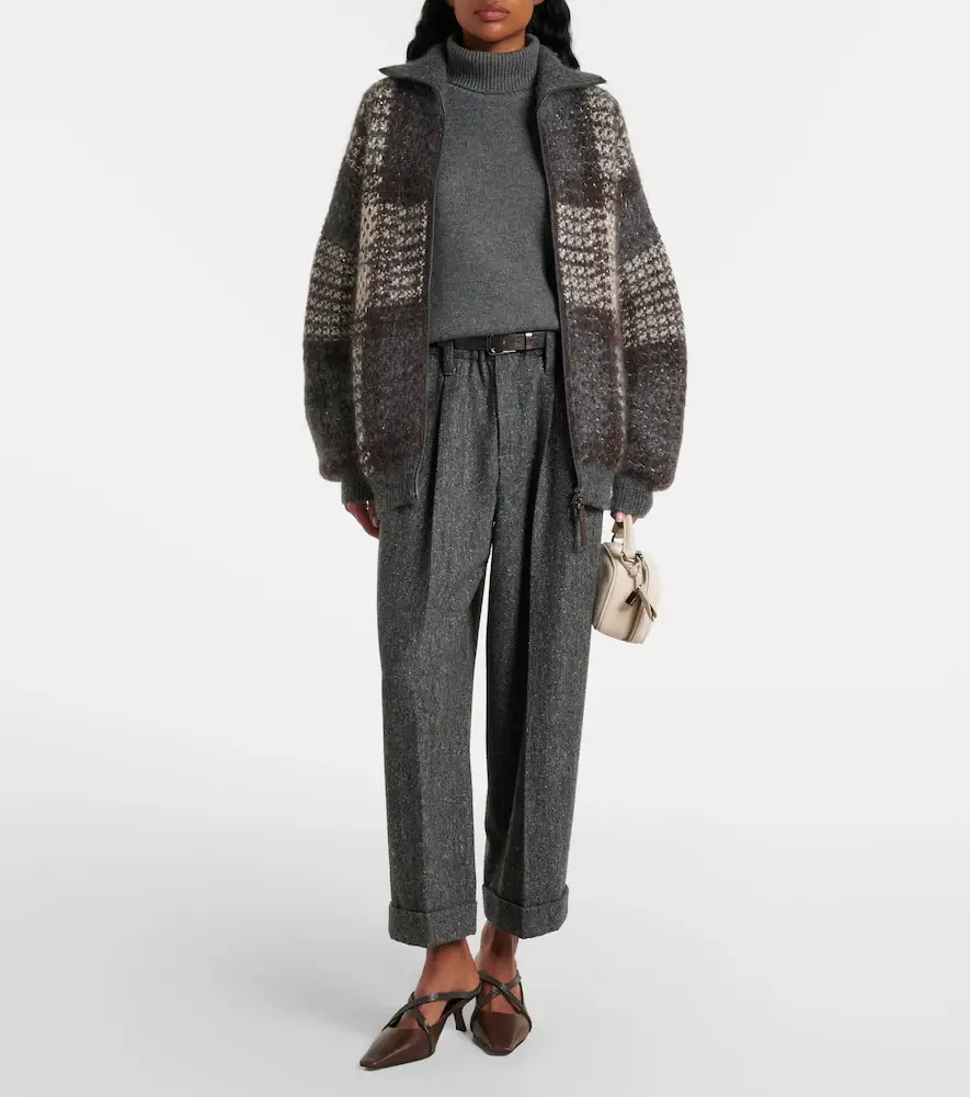Brunello Cucinelli Checked sequined cardigan | Thumbnail 5 Brunello Cucinelli Checked sequined cardigan | Thumbnail 5