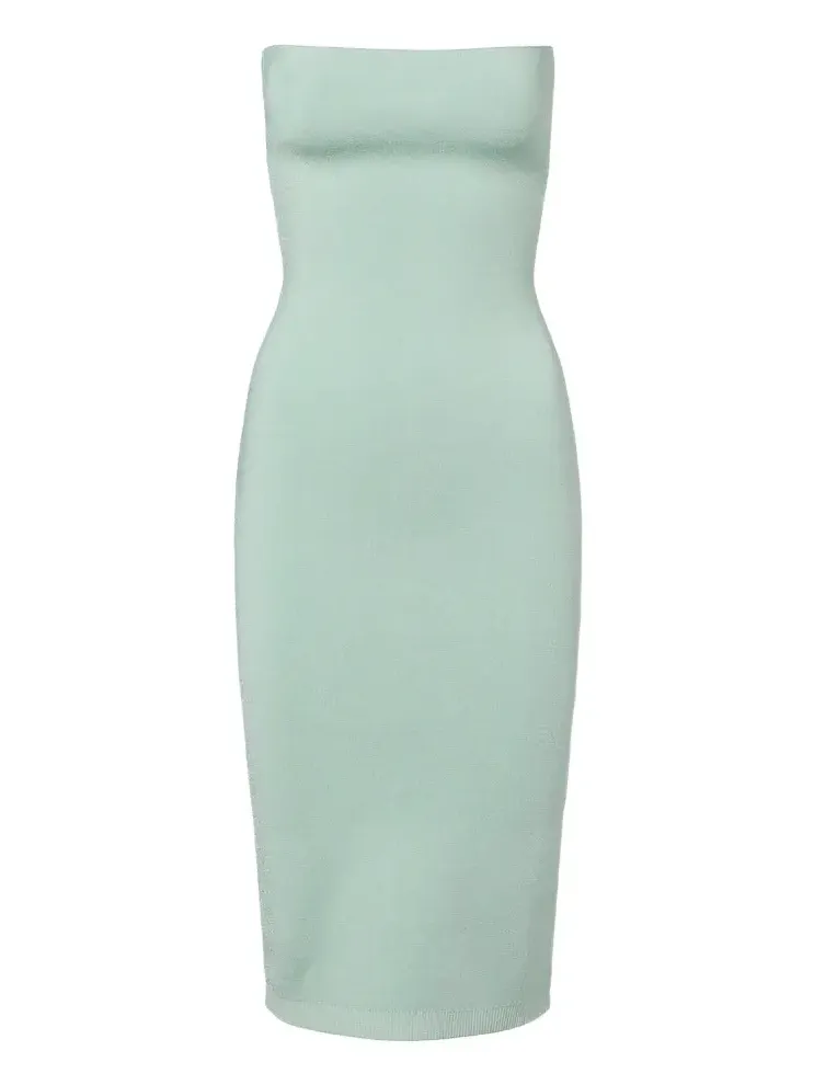 Sera strapless piqué midi dress Sera strapless piqué midi dress