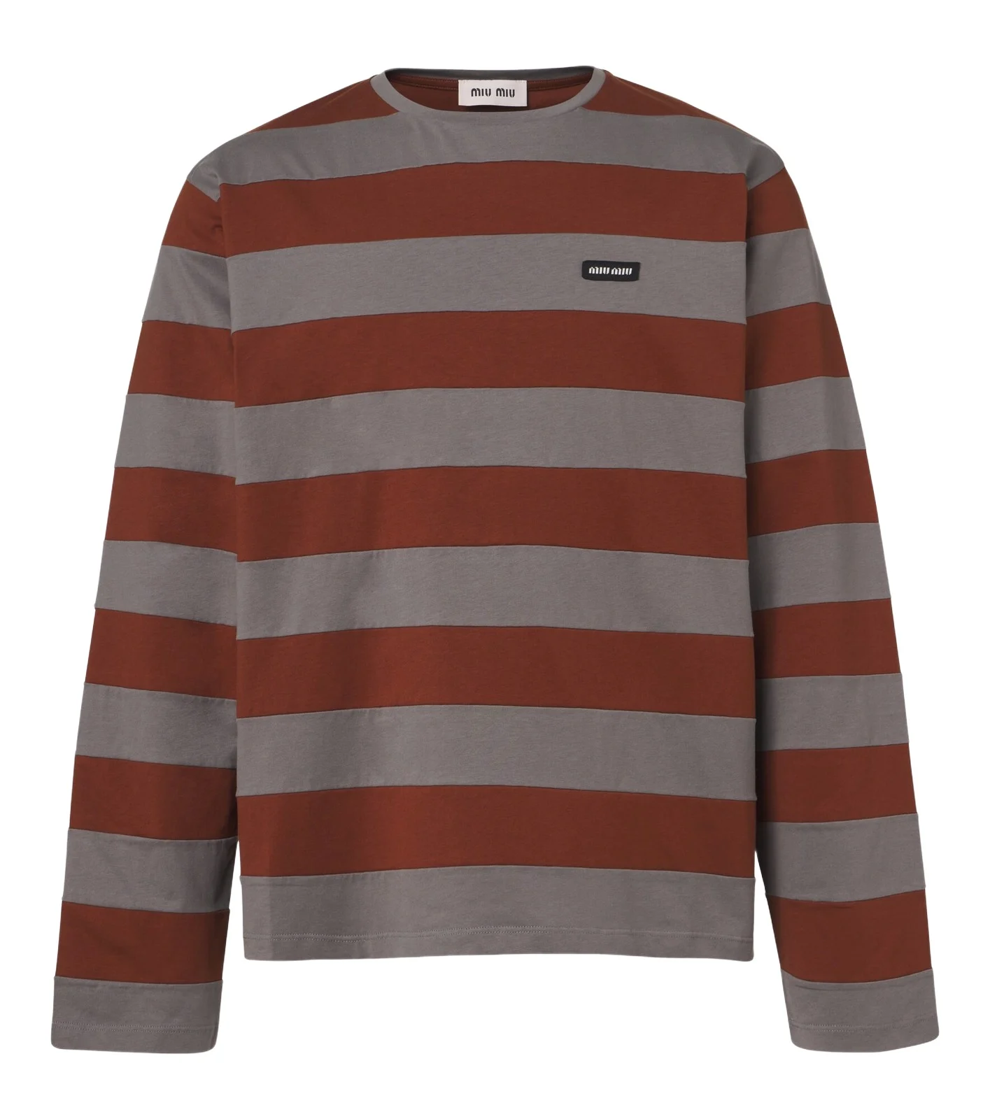 Miu Miu Striped cotton jersey T-shirt