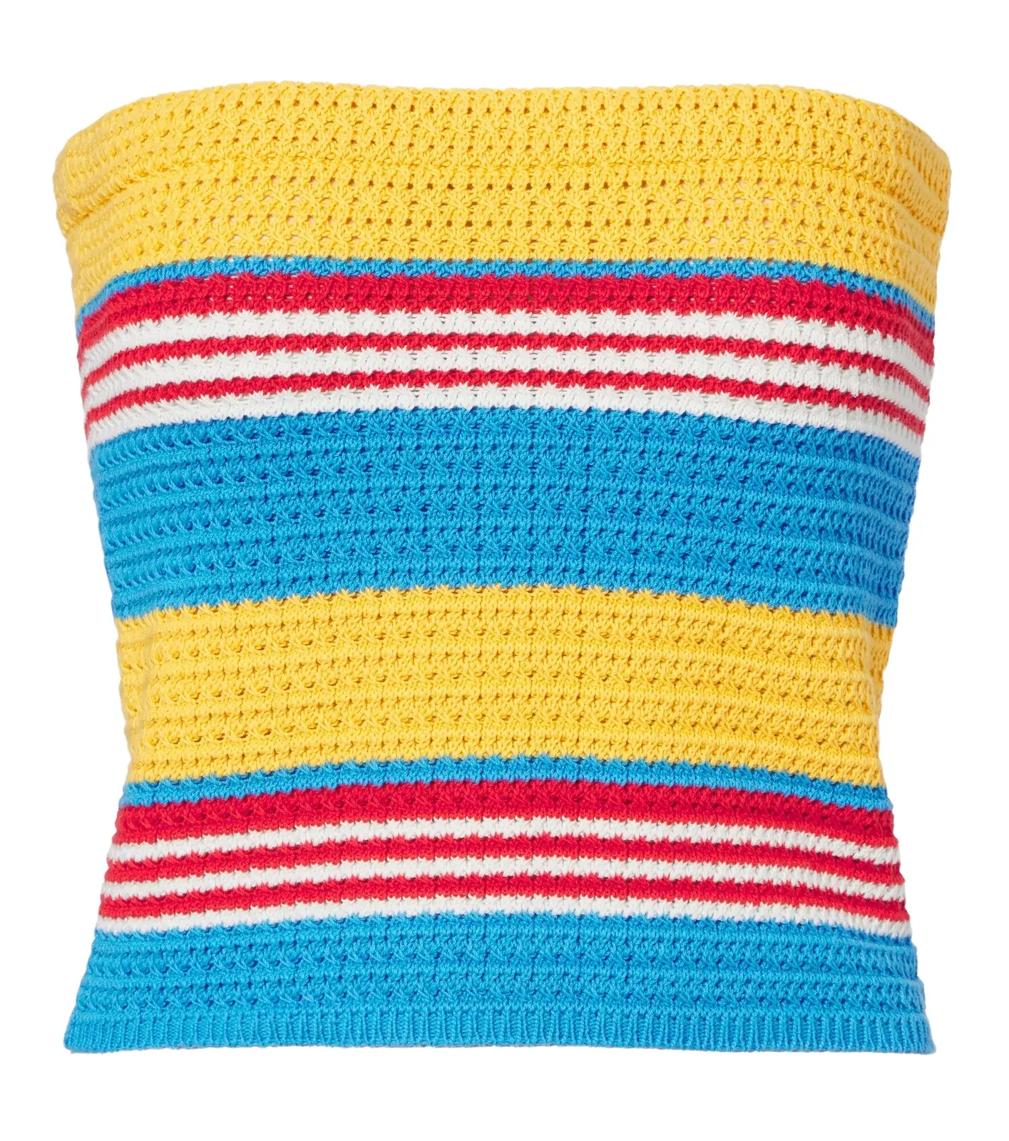 Tammy striped cotton strapless top Tammy striped cotton strapless top