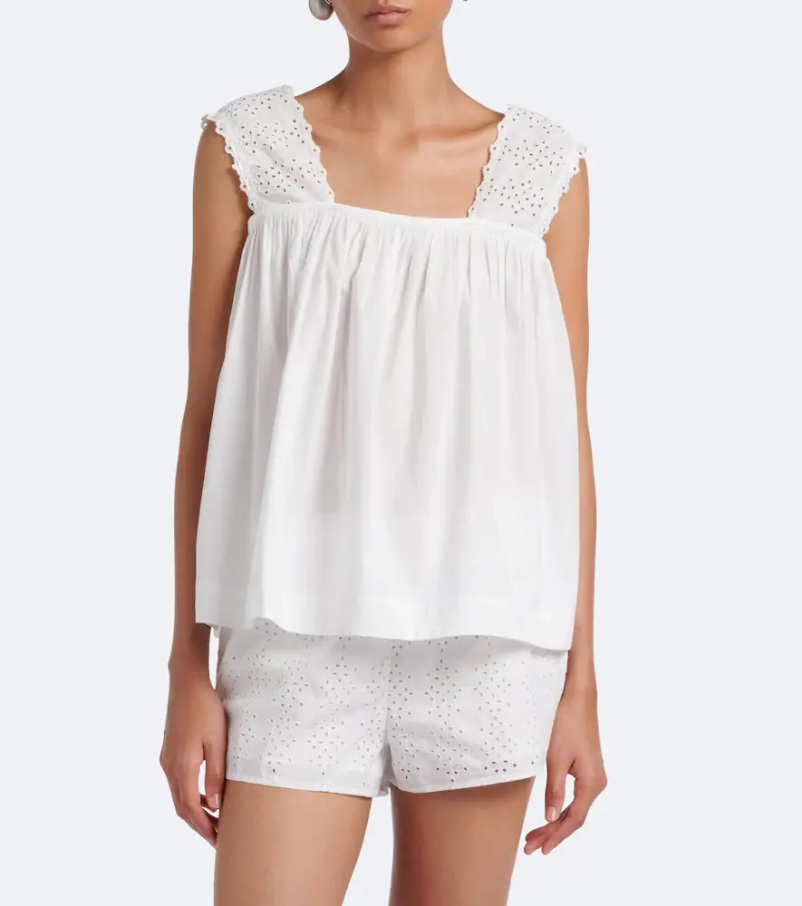 Posse Harriet embroidered cotton poplin top | Thumbnail 4 Posse Harriet embroidered cotton poplin top | Thumbnail 4