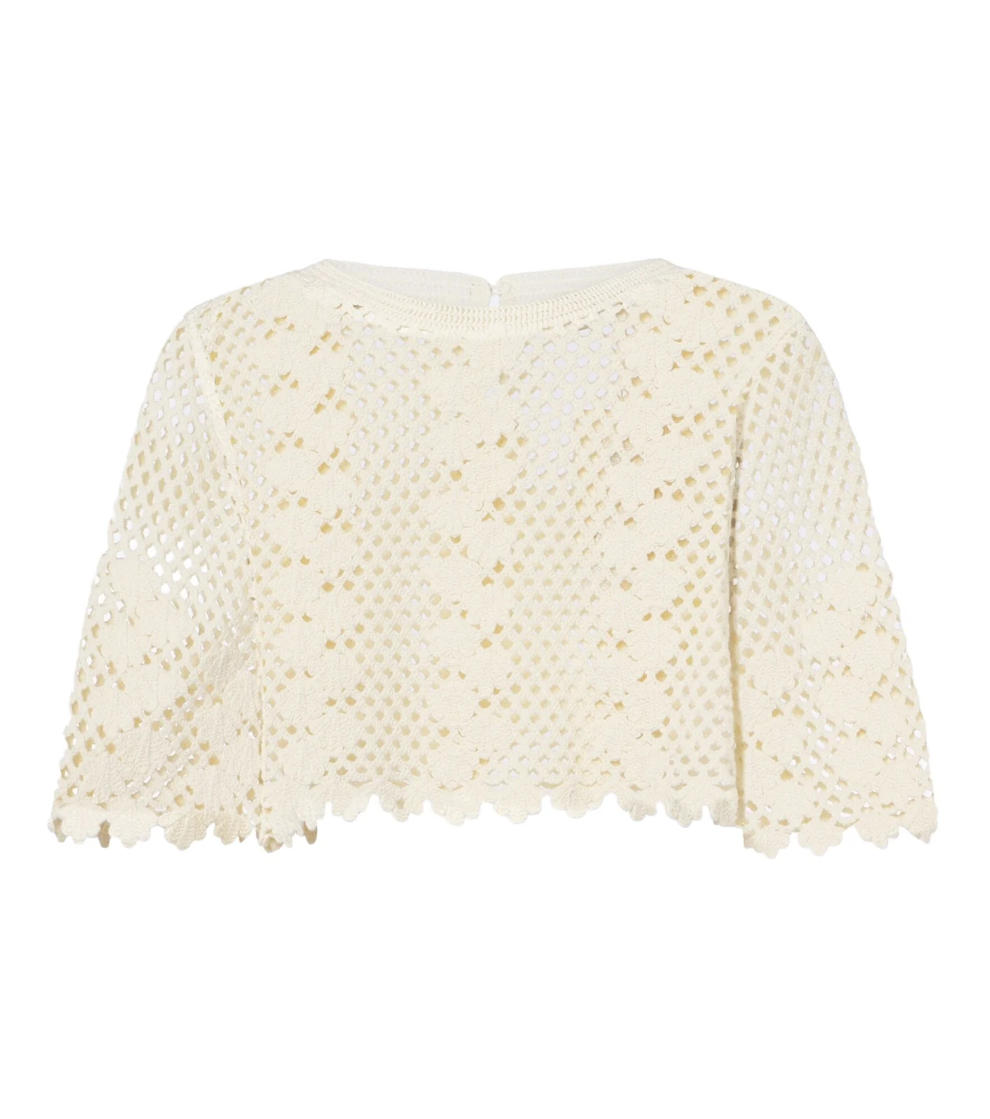 Posse Saskia cropped crochet cotton top