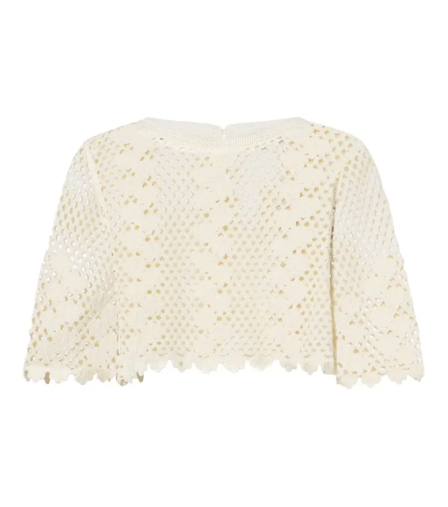 Posse Saskia cropped crochet cotton top | Image 1 Posse Saskia cropped crochet cotton top | Image 1