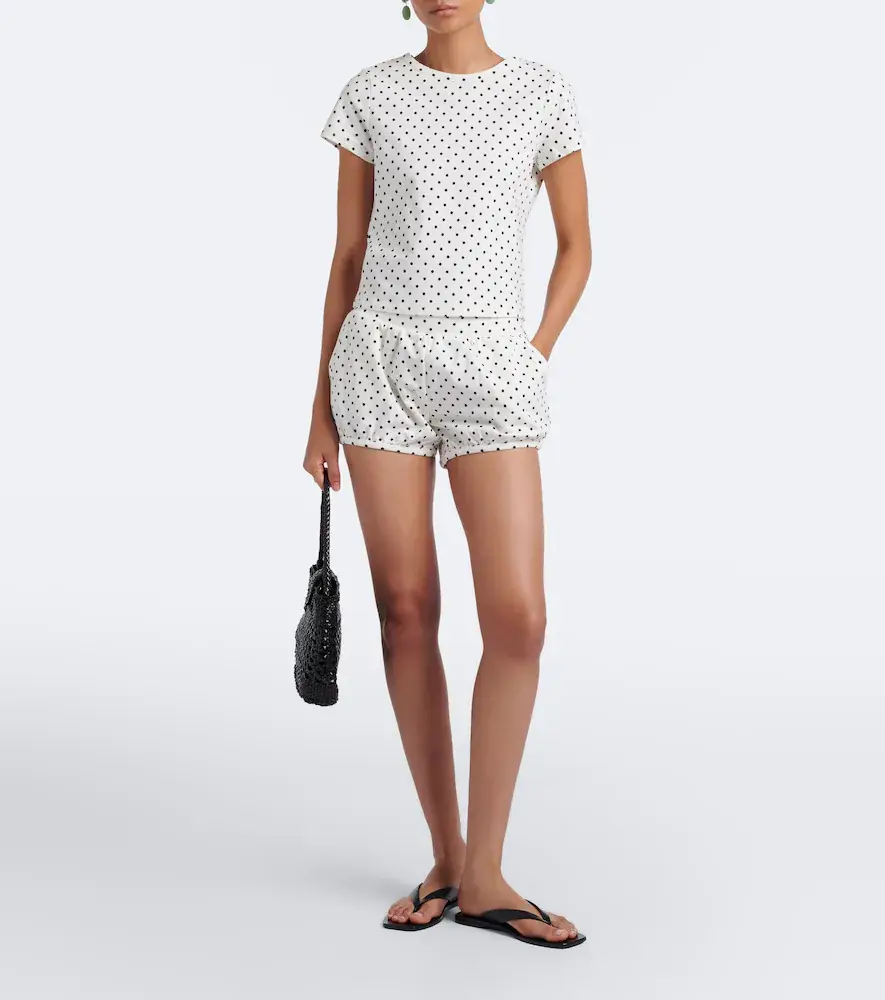 Posse Tommy polka-dot cotton-blend jersey shorts | Thumbnail 2 Posse Tommy polka-dot cotton-blend jersey shorts | Thumbnail 2