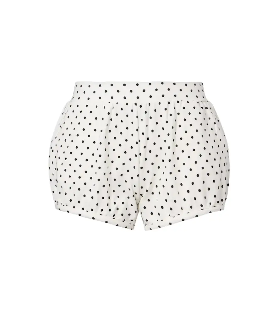Posse Tommy polka-dot cotton-blend jersey shorts