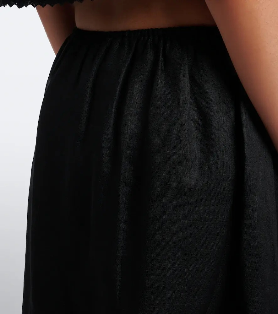 Posse Alfie embroidered linen midi skirt | Thumbnail 6 Posse Alfie embroidered linen midi skirt | Thumbnail 6