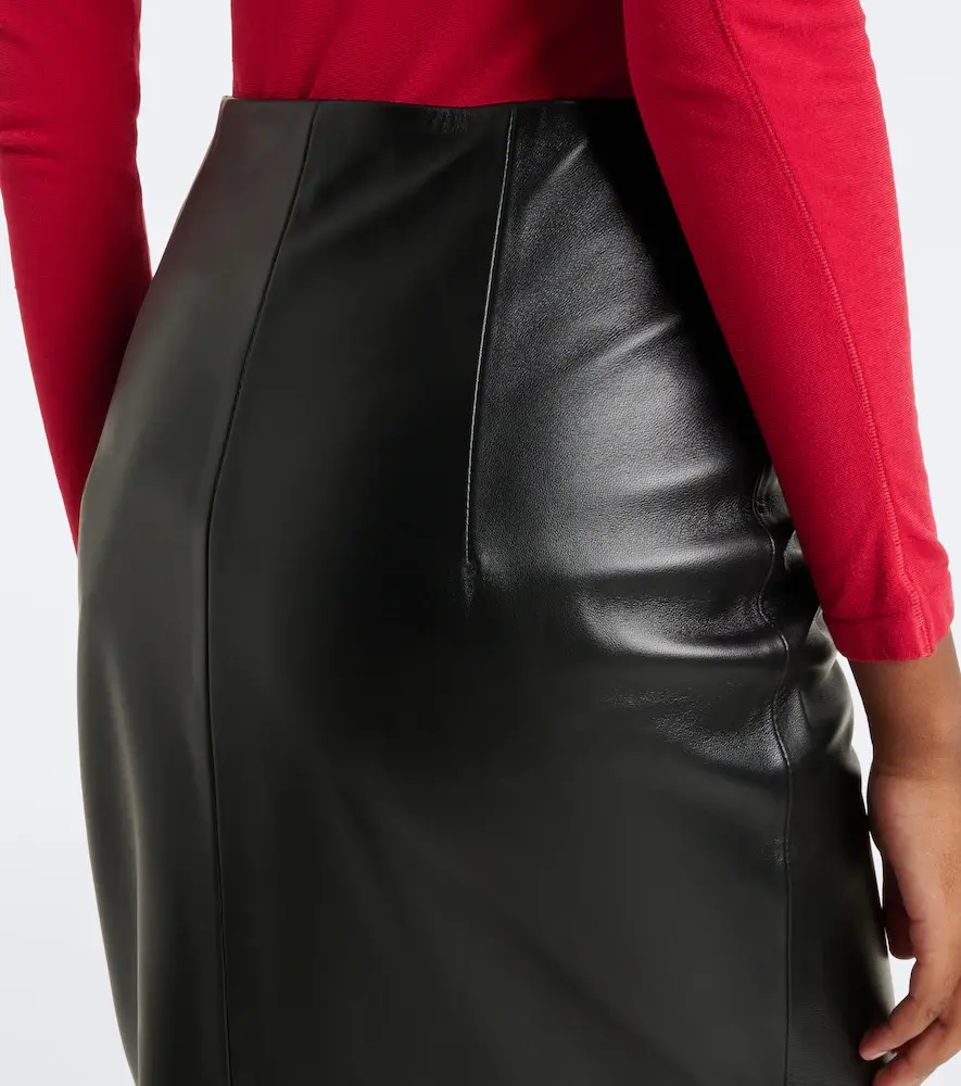 Loulou de Saison Inga leather midi skirt | Thumbnail 4 Loulou de Saison Inga leather midi skirt | Thumbnail 4