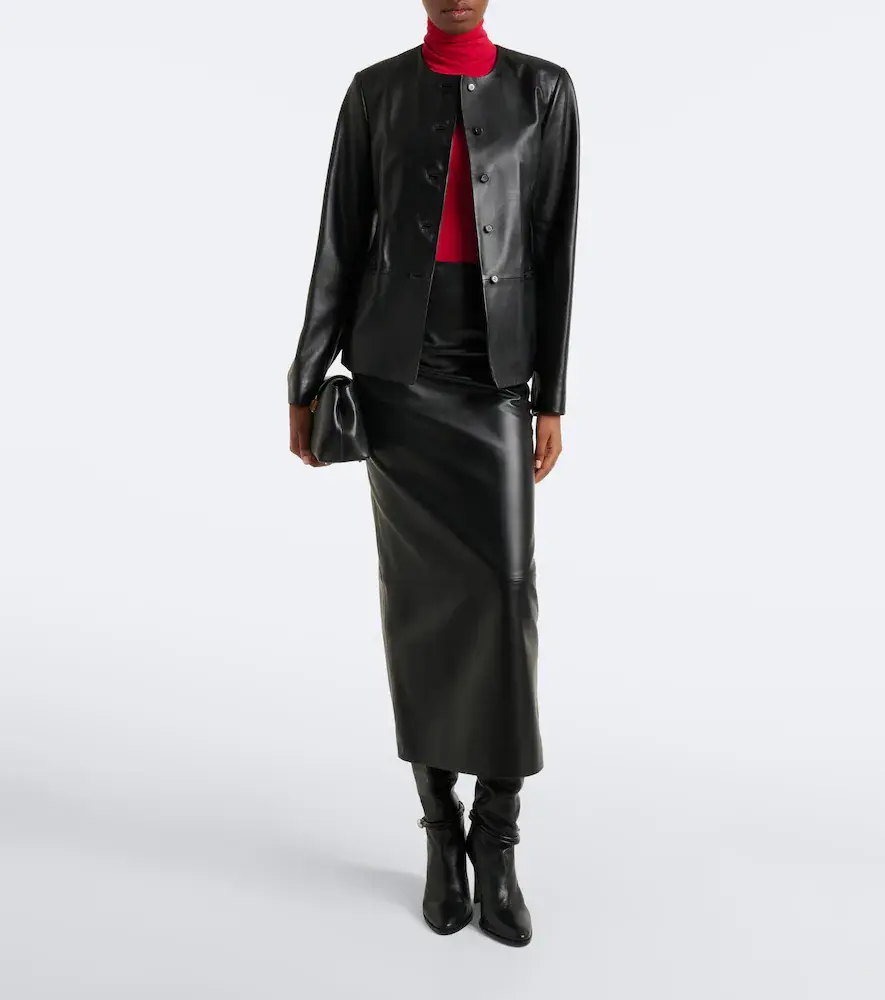 Loulou de Saison Inga leather midi skirt | Thumbnail 6 Loulou de Saison Inga leather midi skirt | Thumbnail 6