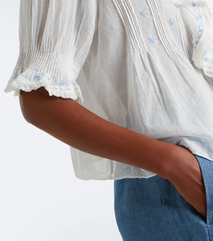 DÔEN Dôen Hettie floral ruffled cotton top | Thumbnail 3 DÔEN Dôen Hettie floral ruffled cotton top | Thumbnail 3