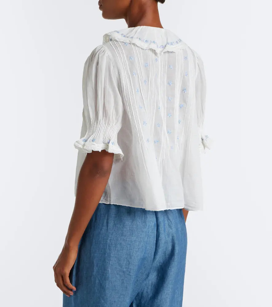 DÔEN Dôen Hettie floral ruffled cotton top | Thumbnail 4 DÔEN Dôen Hettie floral ruffled cotton top | Thumbnail 4
