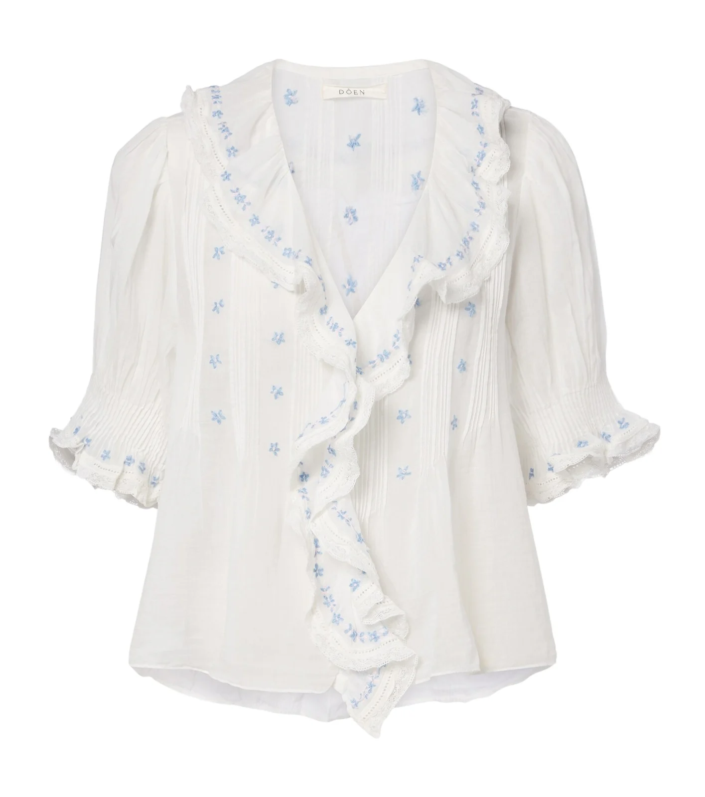 Hettie floral ruffled cotton top