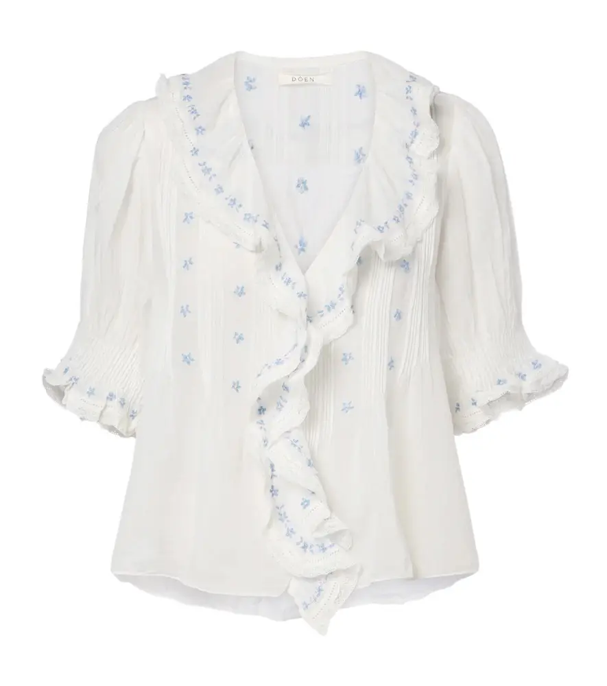 Doen Dôen Hettie floral ruffled cotton top | Image 1 Doen Dôen Hettie floral ruffled cotton top | Image 1