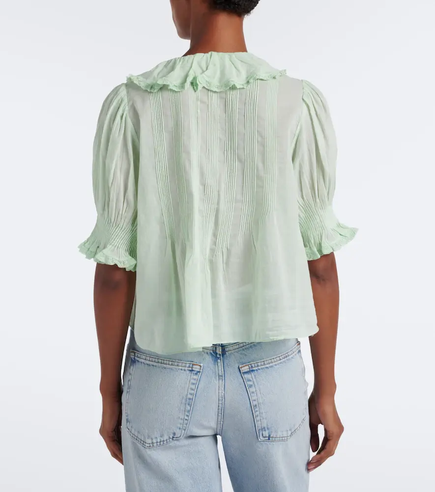 DÔEN Dôen Henri ruffled cotton top | Thumbnail 3 DÔEN Dôen Henri ruffled cotton top | Thumbnail 3