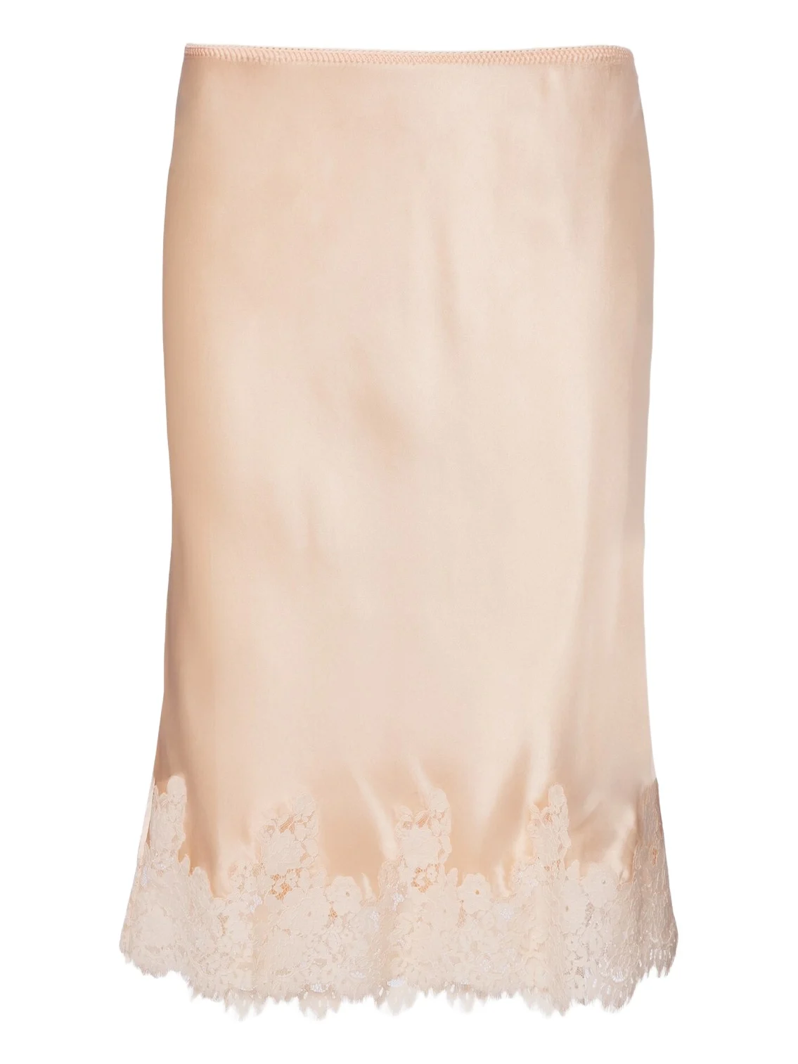 Dôen Elowette lace-trimmed silk satin slip skirt Dôen Elowette lace-trimmed silk satin slip skirt