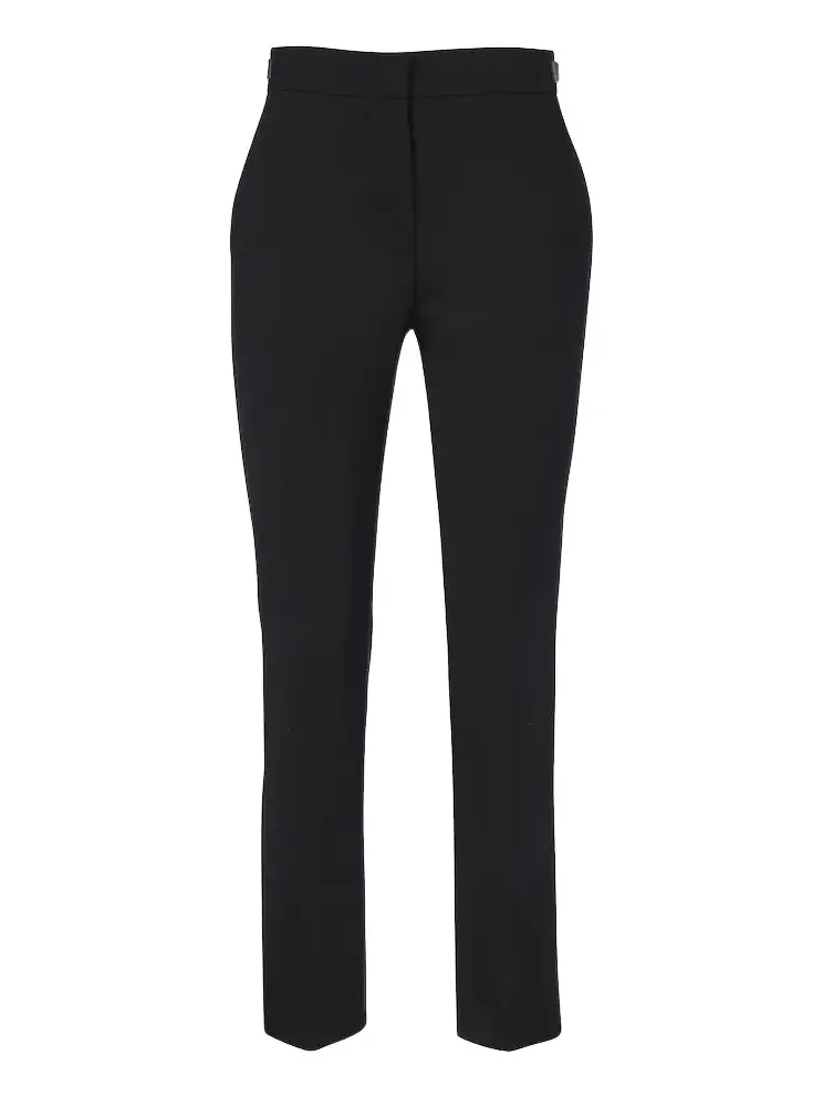 Wool-blend slim pants
