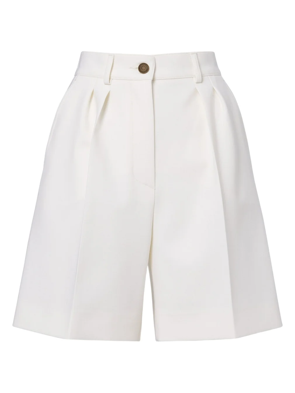 Max Mara Pleated wool-blend Bermuda shorts