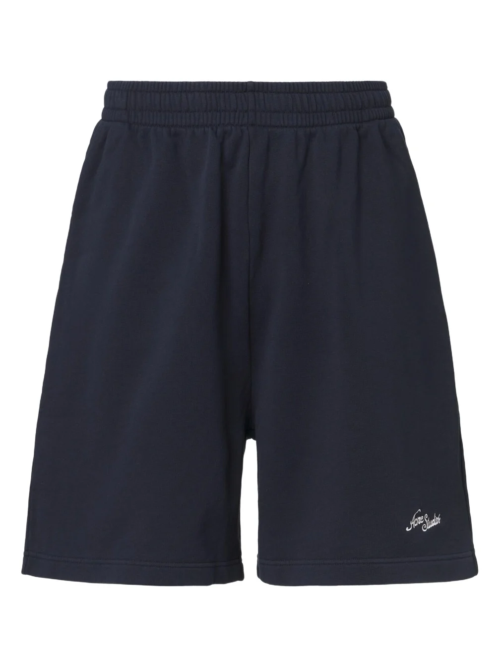 Logo embroidered cotton fleece shorts Logo embroidered cotton fleece shorts