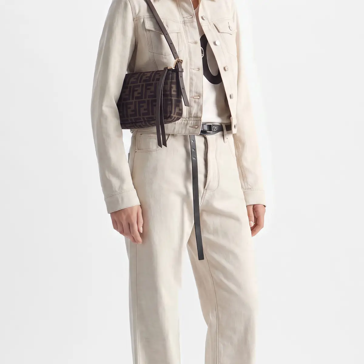 Fendi Zipper Top Small FF Zucca Jacquard Fabric Bag | Thumbnail 2 Fendi Zipper Top Small FF Zucca Jacquard Fabric Bag | Thumbnail 2