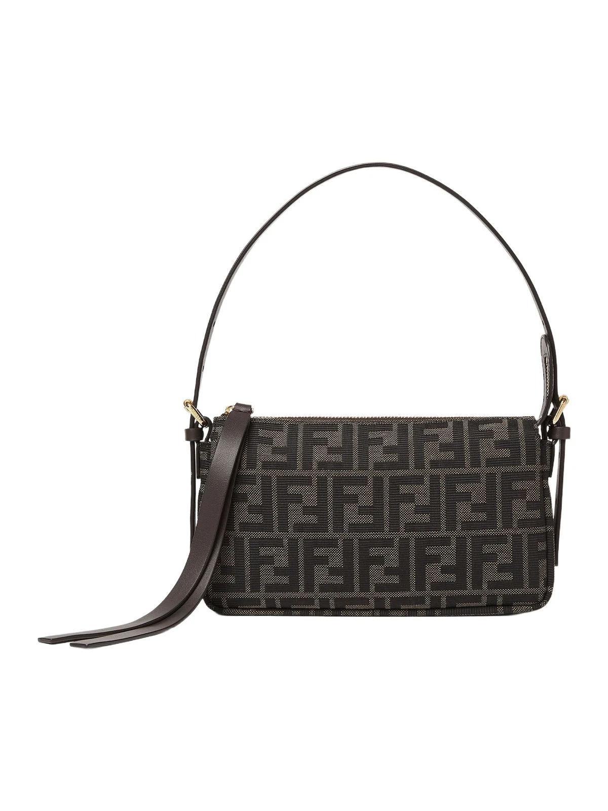 Fendi Zipper Top Small FF Zucca Jacquard Fabric Bag
