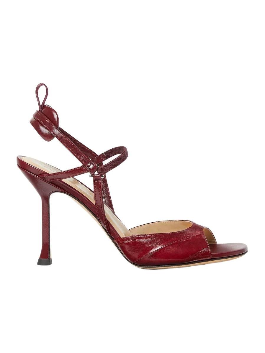 Fendi Very Colibrì Hagfish Leather High-Heeled Sandals