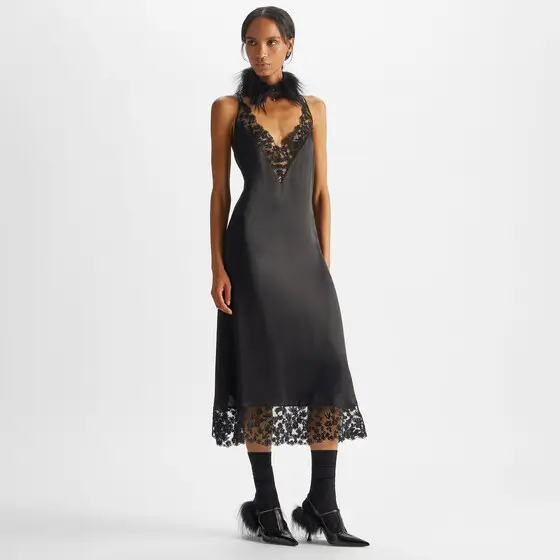 Fendi Silk and Lace Dress | Thumbnail 4 Fendi Silk and Lace Dress | Thumbnail 4