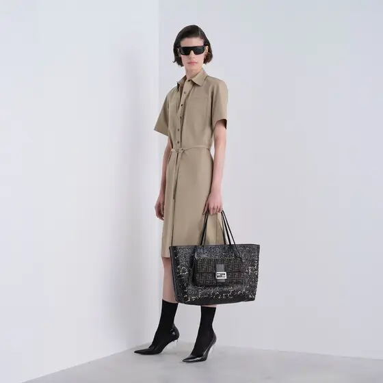 Fendi reinterprets the classic trench coat fabric with | Thumbnail 4 Fendi reinterprets the classic trench coat fabric with | Thumbnail 4