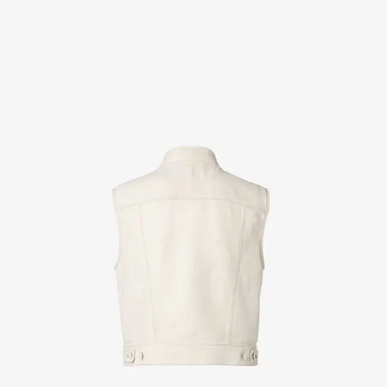 Fendi Short Selleria denim gilet in an organic cotton and linen | Thumbnail 2 Fendi Short Selleria denim gilet in an organic cotton and linen | Thumbnail 2