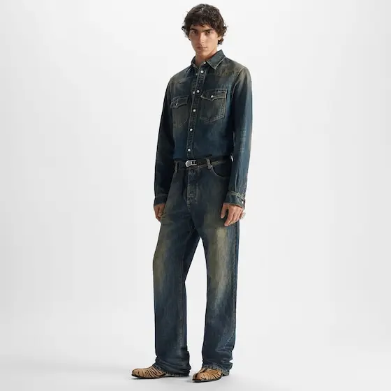 Fendi Regular-fit 5-pocket trousers, made of blue mid-weight | Thumbnail 4 Fendi Regular-fit 5-pocket trousers, made of blue mid-weight | Thumbnail 4