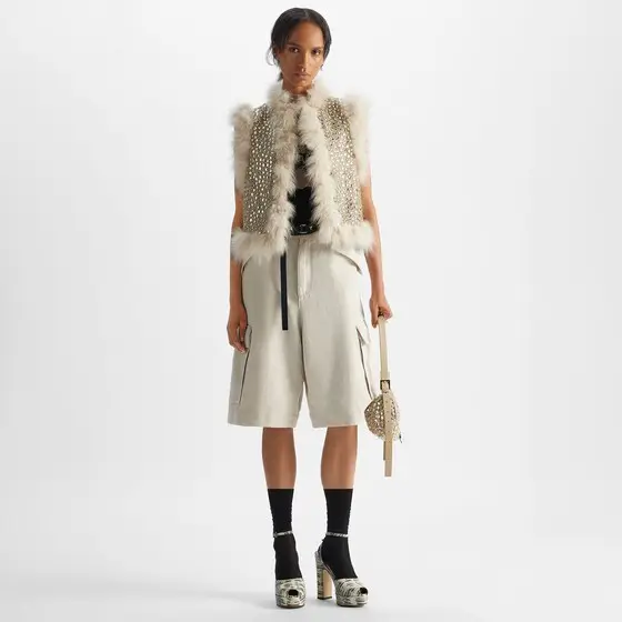 Fendi Wide-leg Bermuda shorts with cargo patch pockets | Thumbnail 4