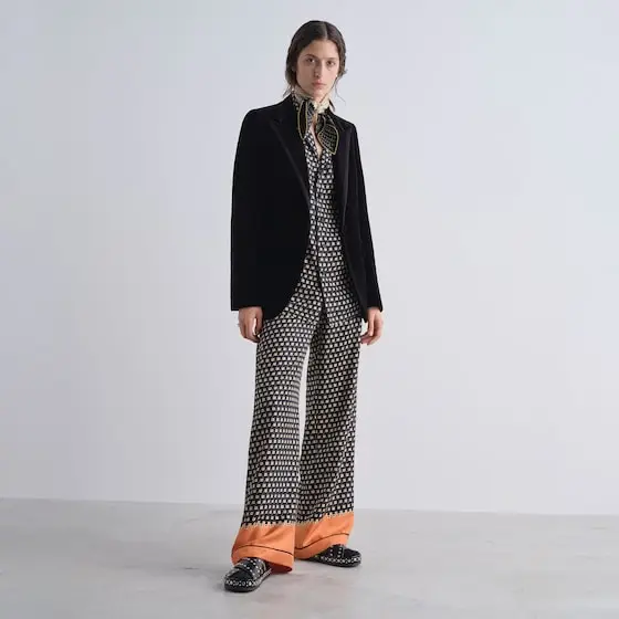 Fendi Printed Silk Pants | Thumbnail 4 Fendi Printed Silk Pants | Thumbnail 4