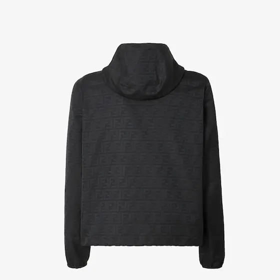 Fendi Drawstring hood blouson made from black FF Zucca jacquard | Thumbnail 2 Fendi Drawstring hood blouson made from black FF Zucca jacquard | Thumbnail 2