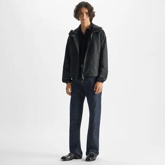 Fendi Drawstring hood blouson made from black FF Zucca jacquard | Thumbnail 4 Fendi Drawstring hood blouson made from black FF Zucca jacquard | Thumbnail 4