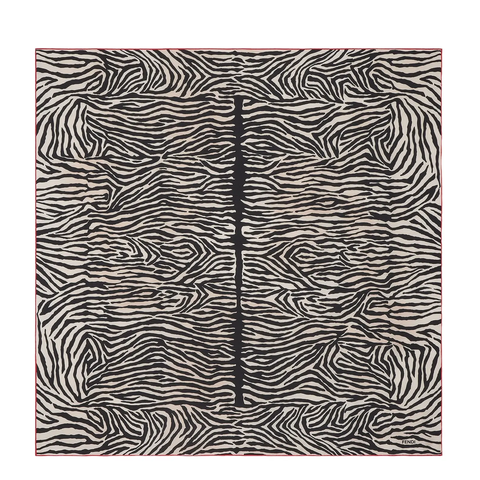 Silk Foulard with Tiger Animalier Print Silk Foulard with Tiger Animalier Print