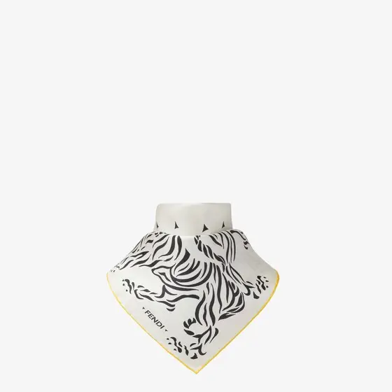 Fendi Square foulard with an archive Tiger motif printed | Thumbnail 3 Fendi Square foulard with an archive Tiger motif printed | Thumbnail 3