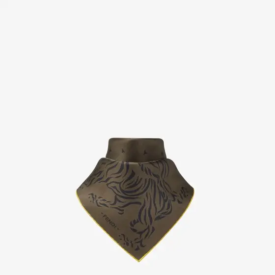 Fendi Silk Foulard with Tiger Print | Thumbnail 3 Fendi Silk Foulard with Tiger Print | Thumbnail 3