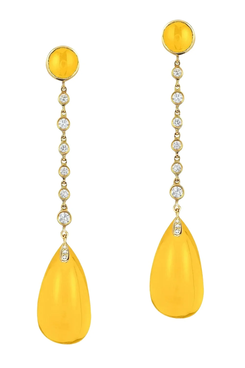Citrine Cabochon Naughty Earrings Citrine Cabochon Naughty Earrings