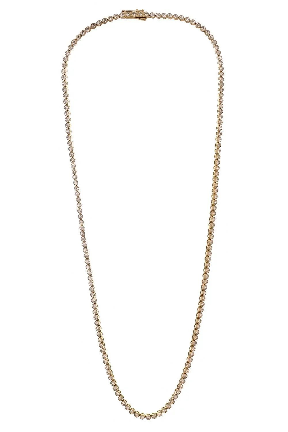 WITH LOVE TRAVEL Lab Grown Diamond Petite Bezel Necklace - 5ct