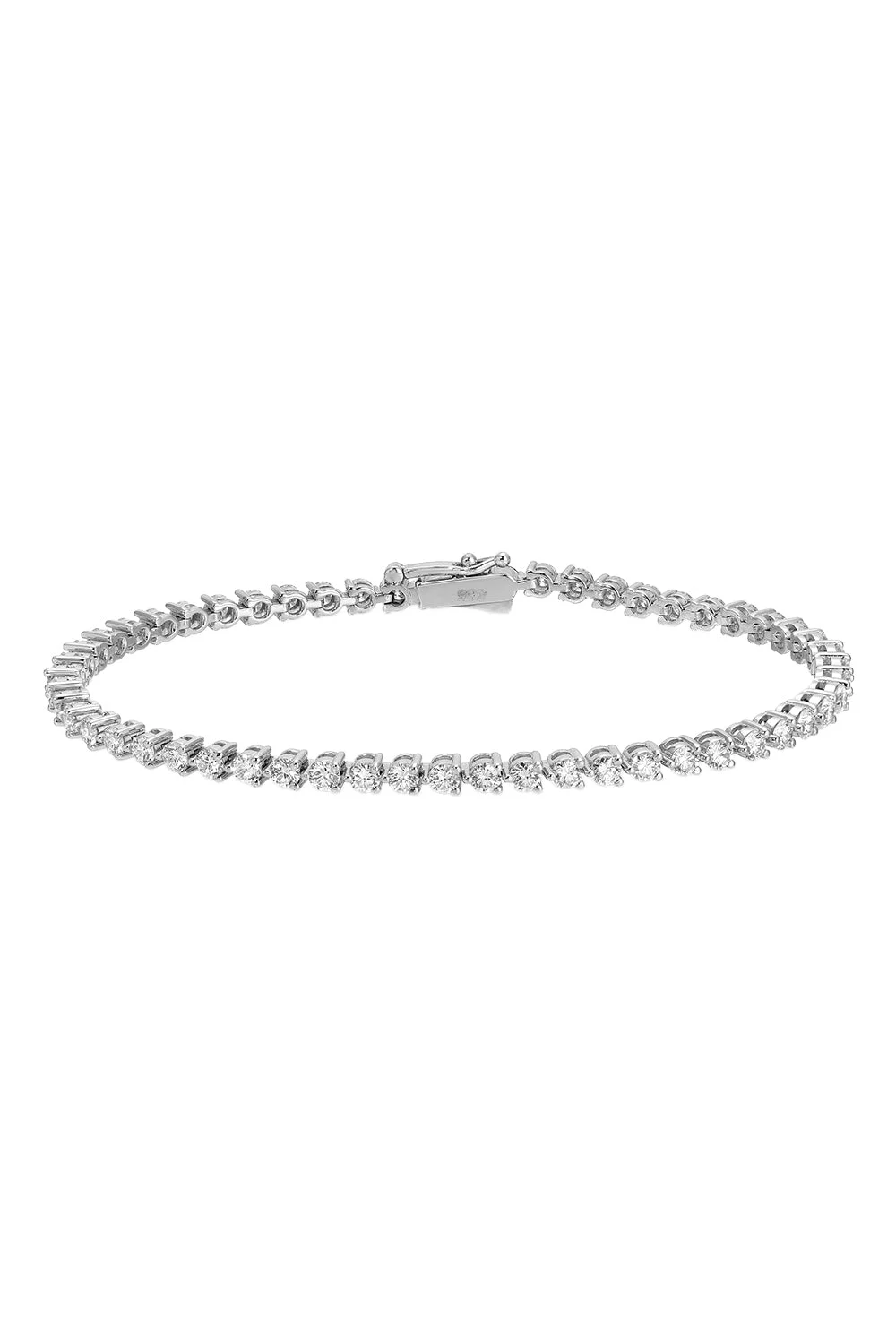 WITH LOVE TRAVEL Lab Grown Diamond Petite Prong Tennis Bracelet - 2ct