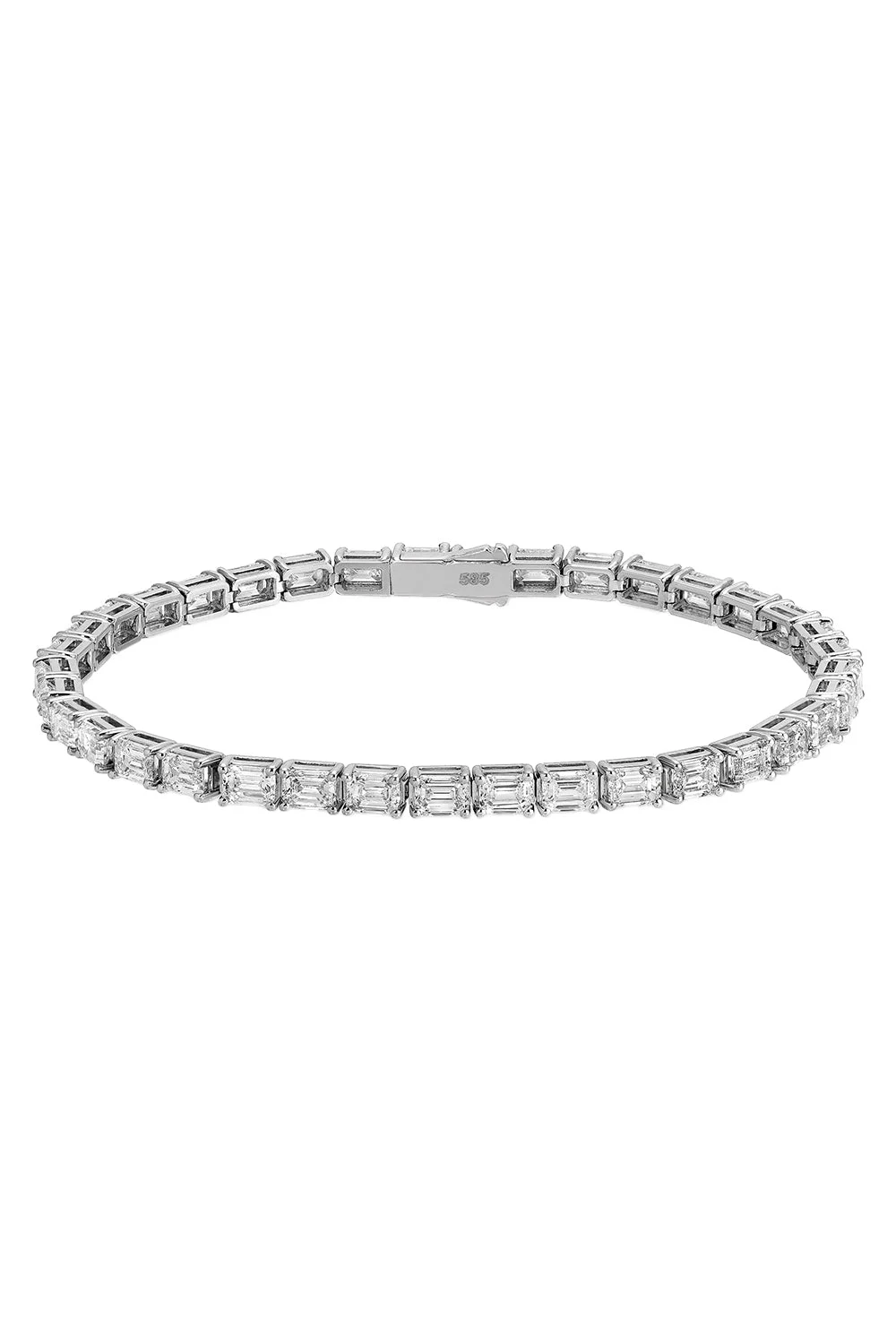 Lab-Grown Diamond East West Tennis Bracelet - 8ct - White Gold Lab-Grown Diamond East West Tennis Bracelet - 8ct - White Gold