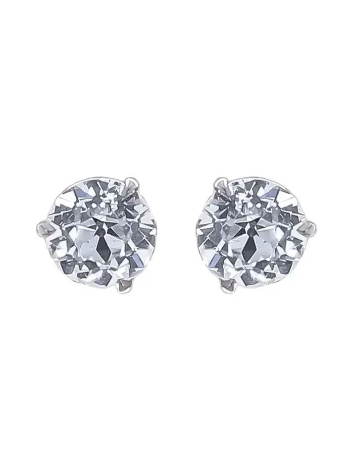 WITH LOVE TRAVEL Lab-Grown Diamond Martini Prong Stud Earrings - 3ct