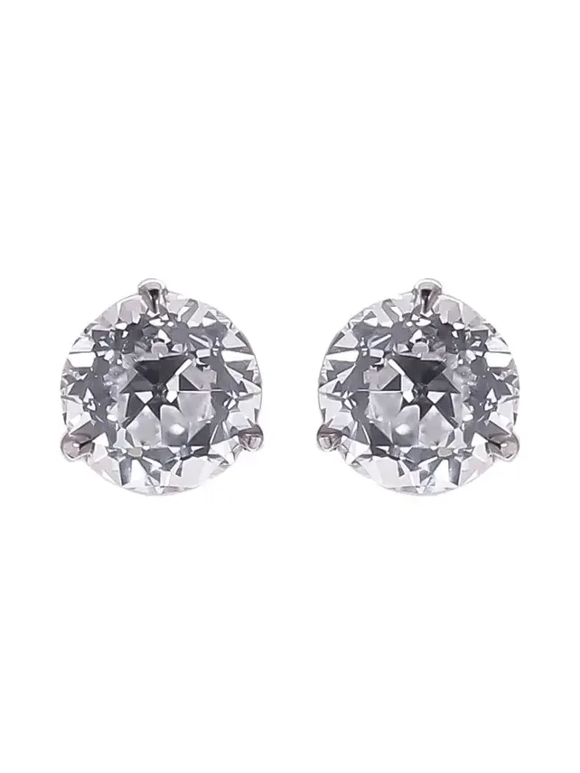 WITH LOVE TRAVEL Lab-Grown Diamond Martini Prong Stud Earrings - 4ct