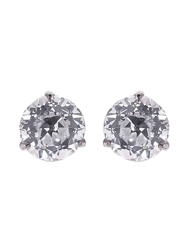 WITH LOVE TRAVEL Lab-Grown Diamond Martini Prong Stud Earrings - 4ct