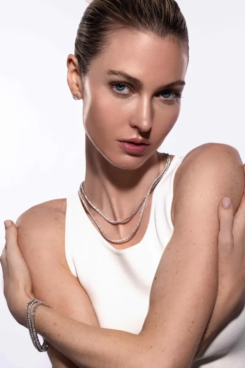 WITH LOVE TRAVEL Lab-Grown Diamond Tennis Necklace - 6ct | Thumbnail 5 WITH LOVE TRAVEL Lab-Grown Diamond Tennis Necklace - 6ct | Thumbnail 5